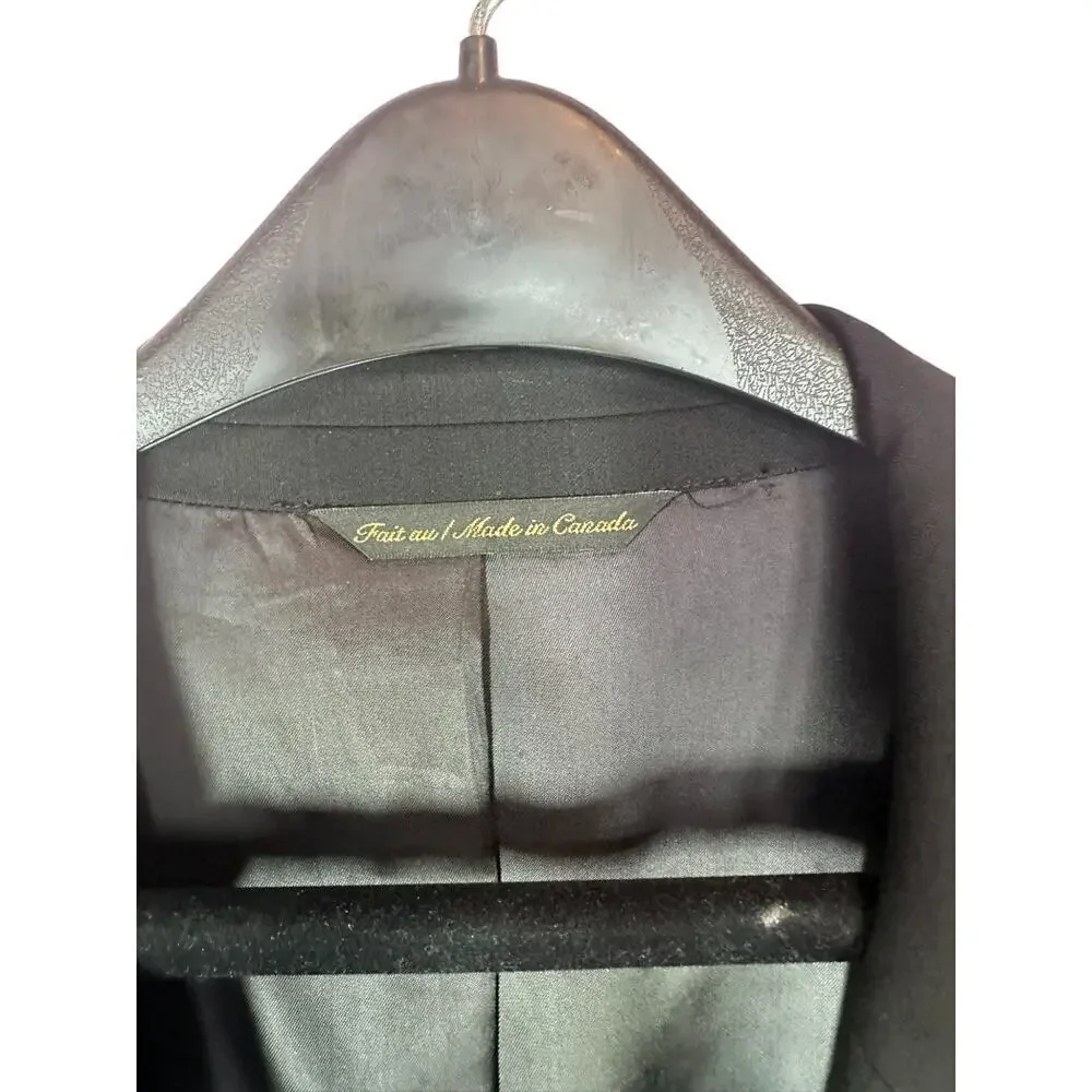 Jack Victor Classic Black Suit Jacket 46 Extra Long DXL Rochester Big & Tall